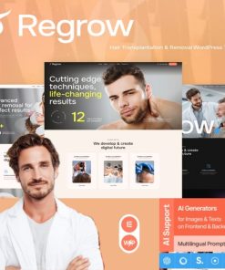 Regrow – Hair Transplantation & Removal WordPress Theme