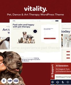 Vitality – Pet, Dance & Art Therapy WordPress Theme