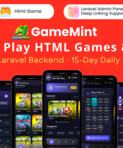 GameMint – Play & Earn HTML Games with Flutter and Laravel Backend