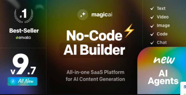 MagicAI - OpenAI Content, Text, Image, Video, Chat, Voice, and Code Generator as SaaS