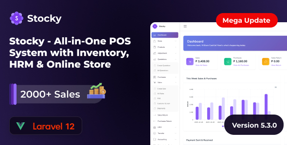 Stocky – Ultimate Inventory Management with Point of Sale (POS), HRM & Online Store