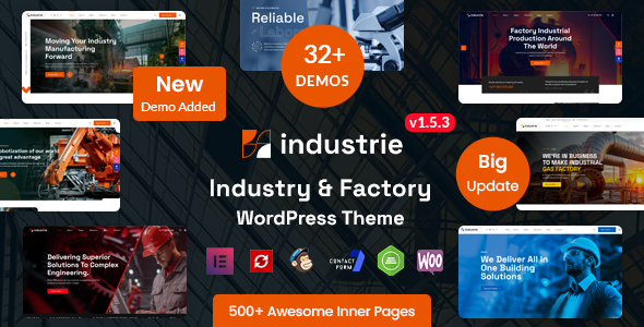 Indutri β Factory & Industrial WordPress Theme