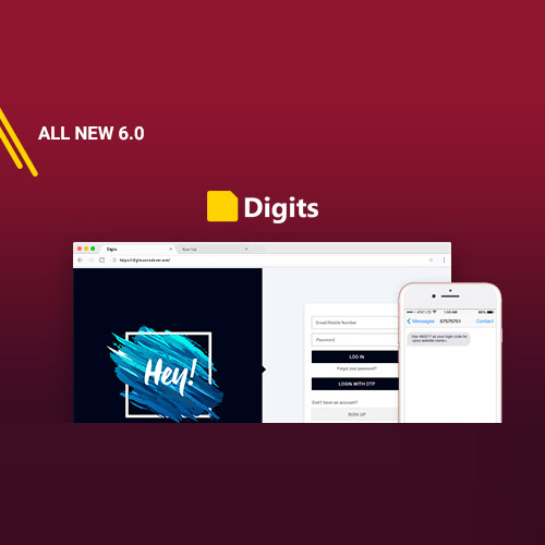 Digits : WordPress Mobile Phone Number OTP Signup and Login Form