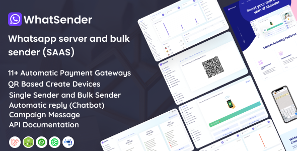 WhatSender - WhatsApp Server and Bulk Sender (SaaS)