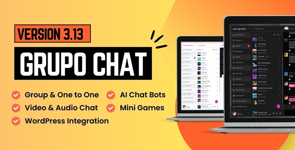 Grupo Chat - Chat Room & Private Chat - Video Chat & Audio Chat - AI Chat