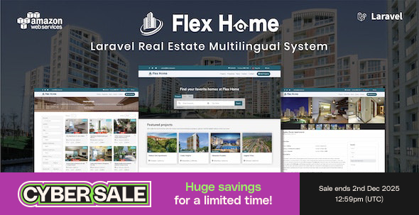 Flex Home - Laravel Real Estate Multilingual System