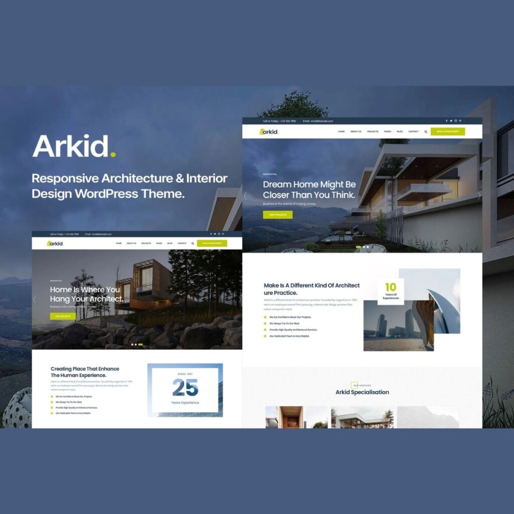 Arkid – Architecture and Interior Design WordPress Theme