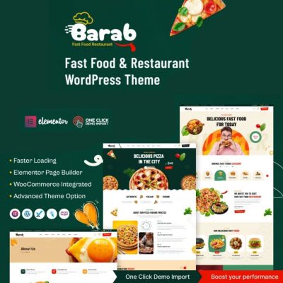 Barab β Fast Food & Restaurant WordPress Theme