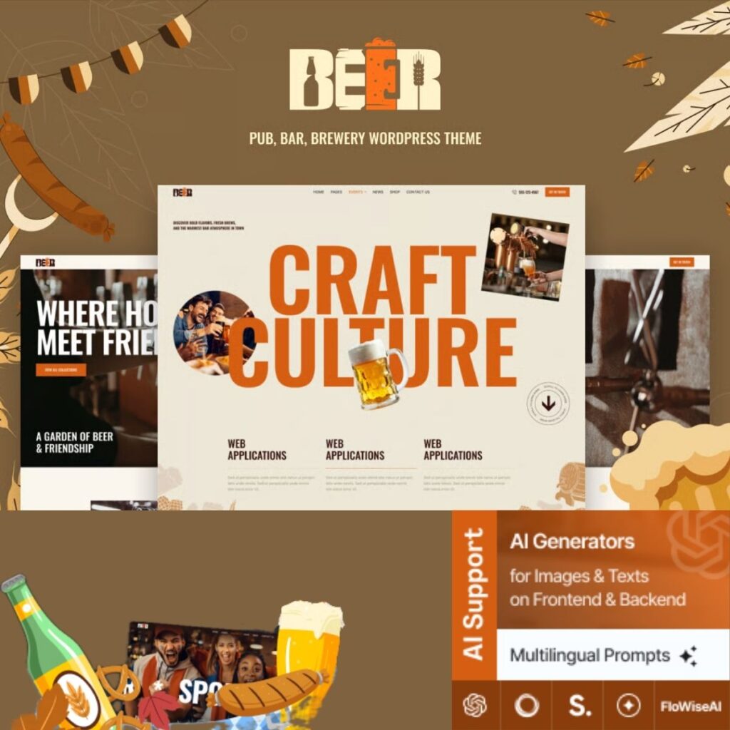 Beer – Pub, Bar, Brewery WordPress Theme