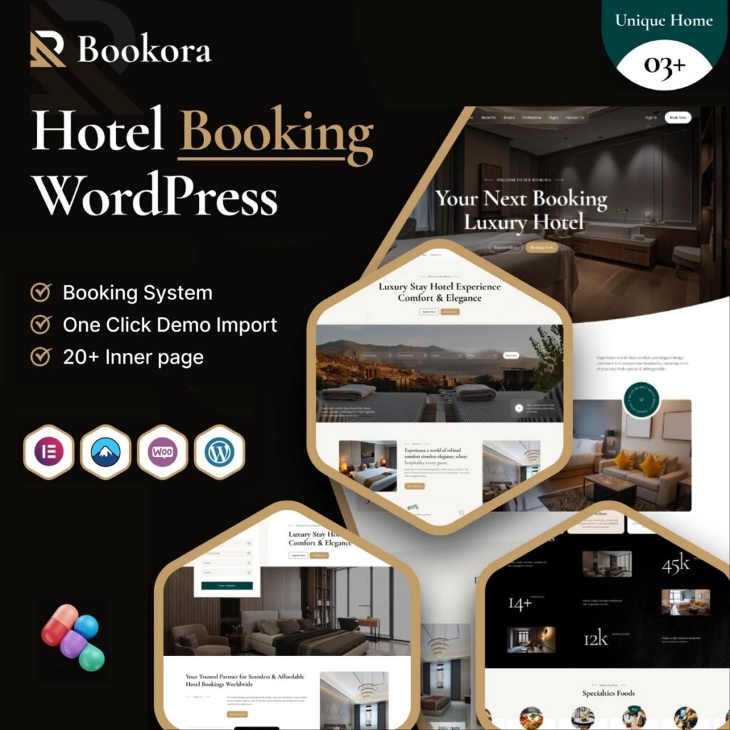 Bookora – Hotel Booking WordPress Theme