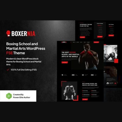 Boxernia β Boxing School & Martial Arts Gutenverse FSE WordPress Theme