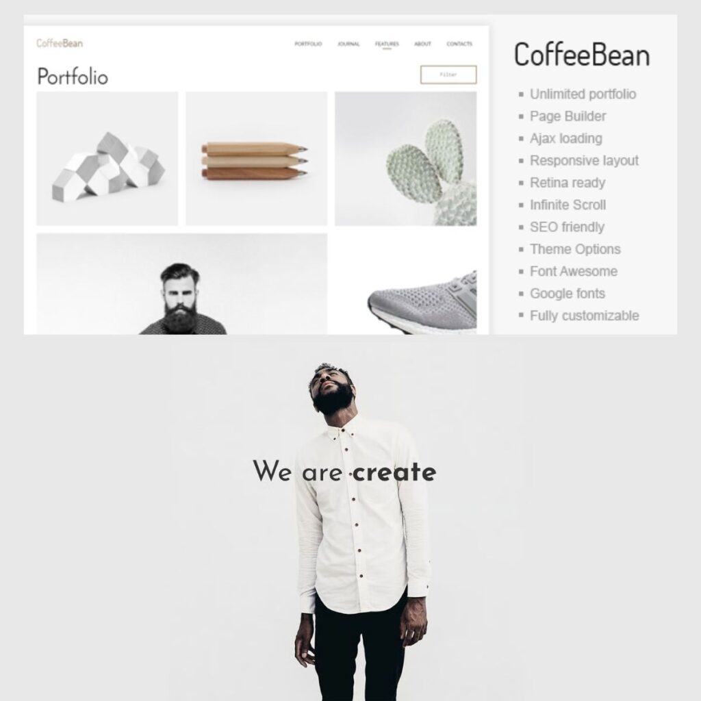 CoffeeBean - Portfolio and Blogging WordPress Theme