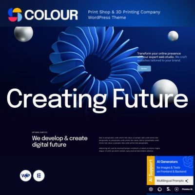 Colour β Print Shop & 3D Printing Company WordPress Theme
