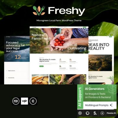 Freshy β Microgreen Local Farm WordPress Theme