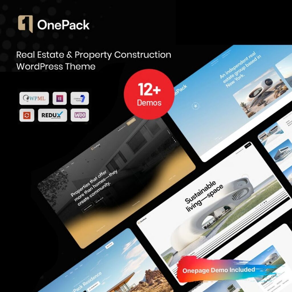 OnePack – Real Estate & Property Construction WordPress Theme