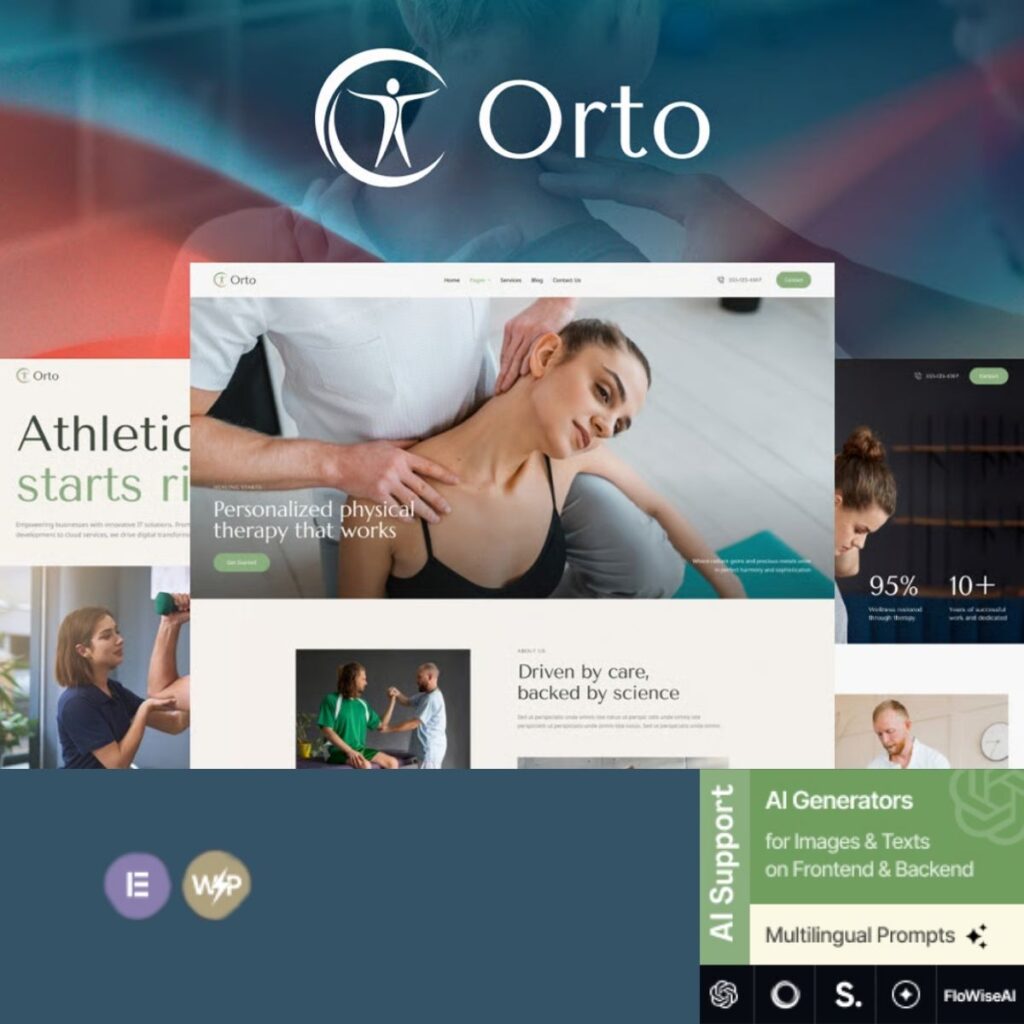 Orto - Physiotherapy, Chiropractor & Rehabilitation WordPress Theme
