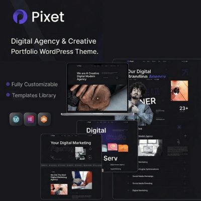 Pixet β Creative Portfolio & Digital Agency WordPress Theme
