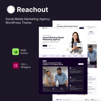 Reachout β Social Media Marketing Agency WordPress Theme