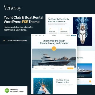 Venessy β Yacht Club & Boat Rental Gutenverse FSE WordPress Theme