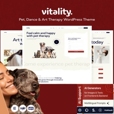 Vitality β Pet, Dance & Art Therapy WordPress Theme