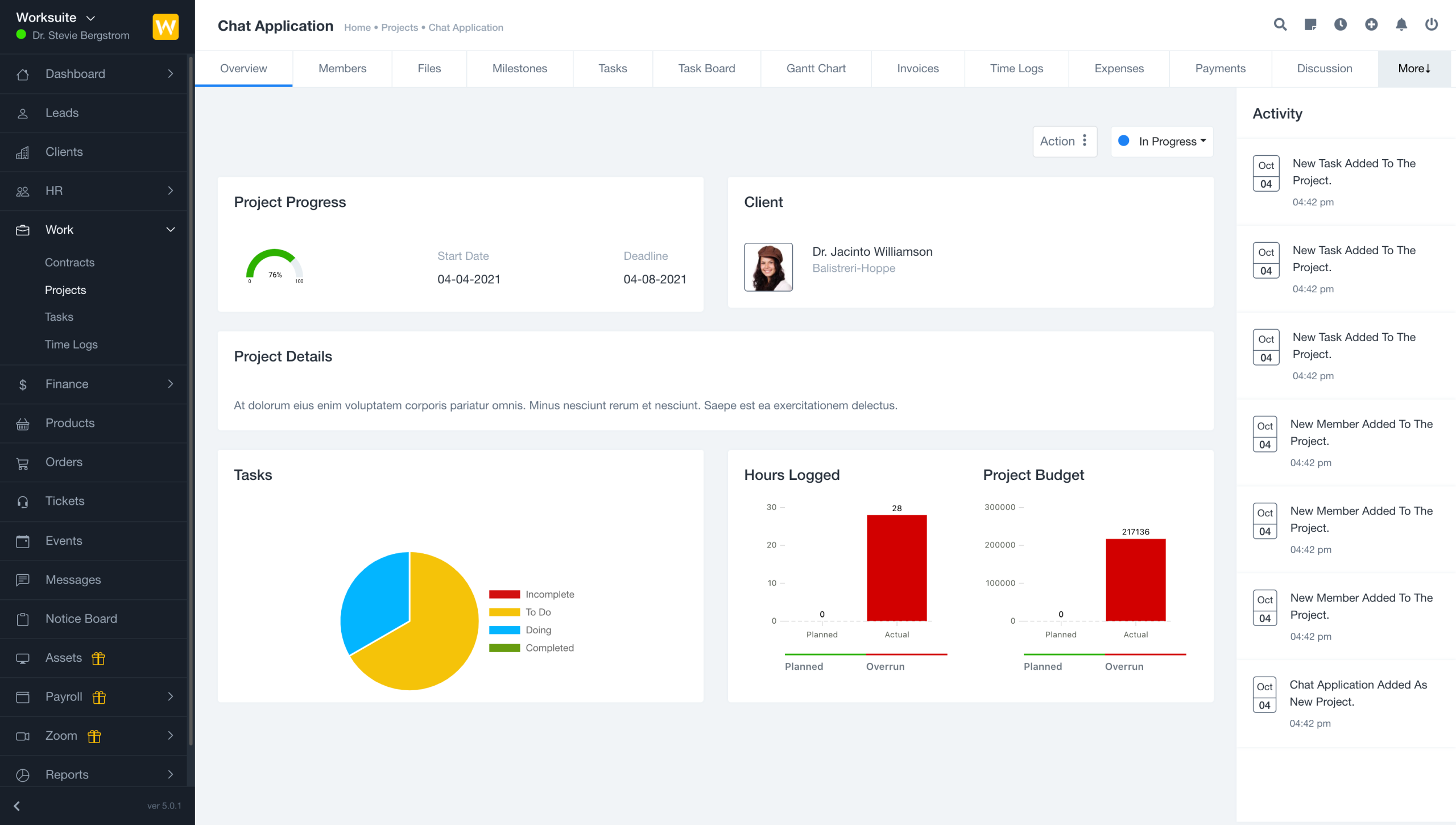 WORKSUITE - HR, CRM and Project Management
